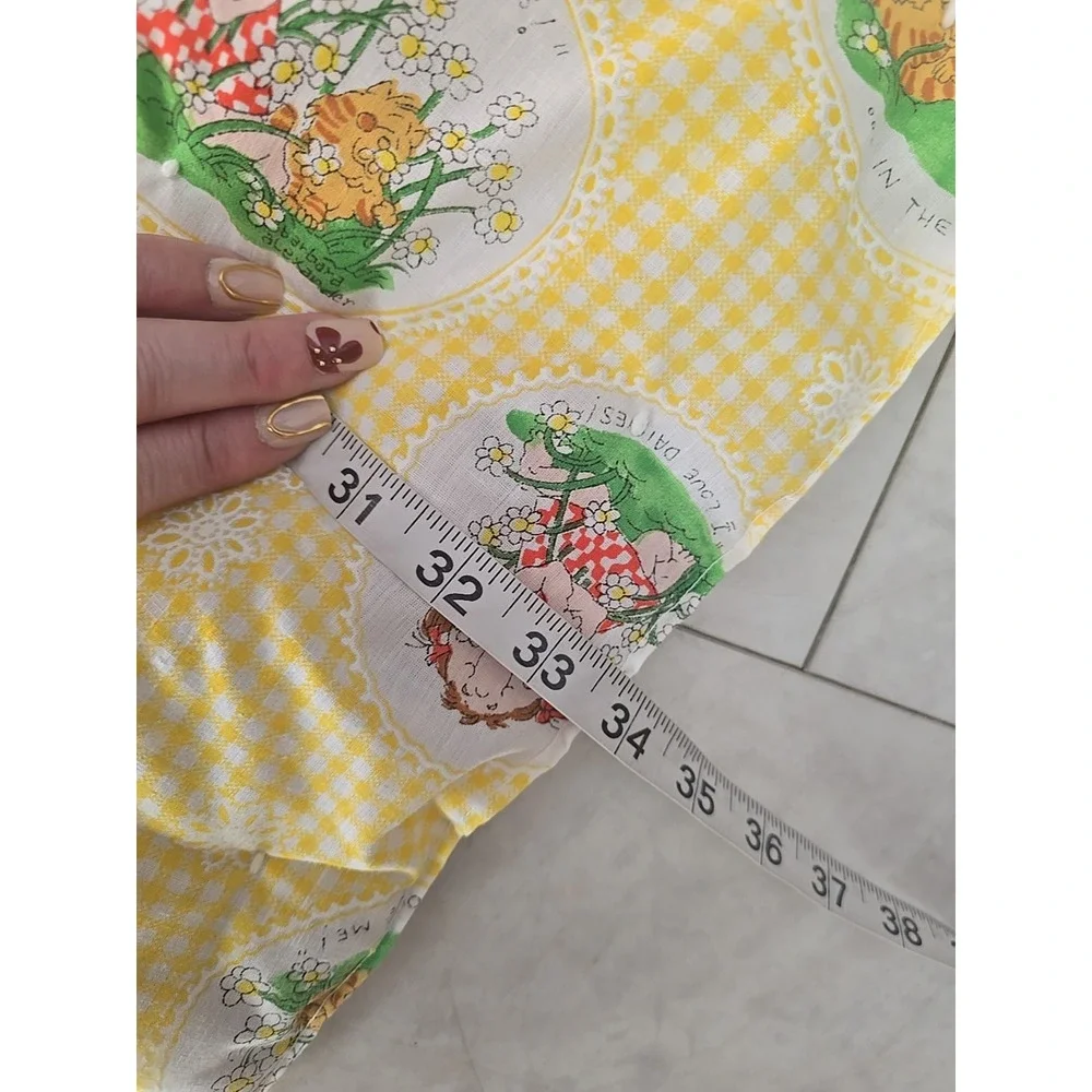 70s Vintage‎ I Love Daisies Barbara Alexander Quilt Crib Blanket Throw Retro